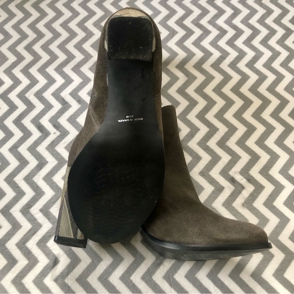 Interesting Anthropologie Matisse Metric Geo Stripe Block Heel Booties, Size 8.5 - Picture 7 of 7